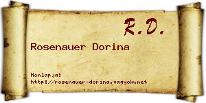 Rosenauer Dorina névjegykártya